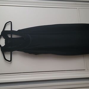 Beautiful black wood stretch waisted  halter sleevless